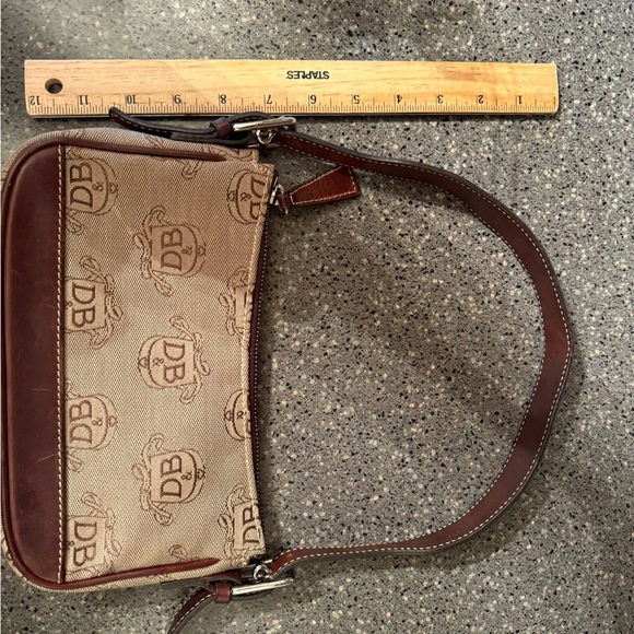 Dooney & Bourke Brown Leather Shoulder Bag with Monogram - Picture 15 of 15